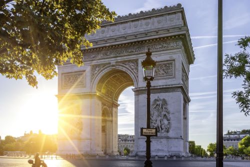 The iconic Arc de Triomphe in Paris 
