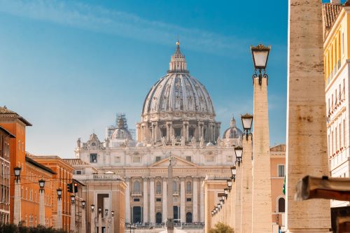 St Peters Square With Papal Basilica Of St Peter In The Vatican