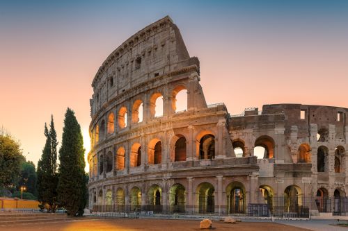 The Colosseum at sunset 