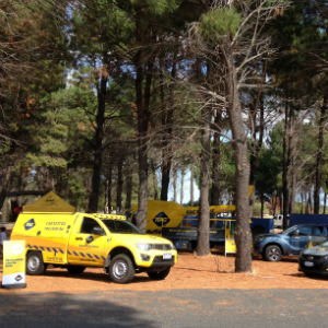 Roadside assistance vehicles at the RAC Leavers Pit Stop